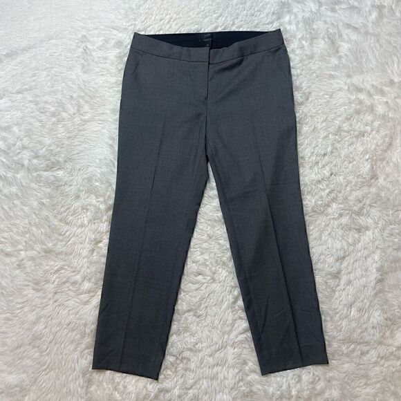 J Crew Favorite Fit Pants Size 8 P Trousers 100% Wool Tapered Crop - Picture 1 of 8